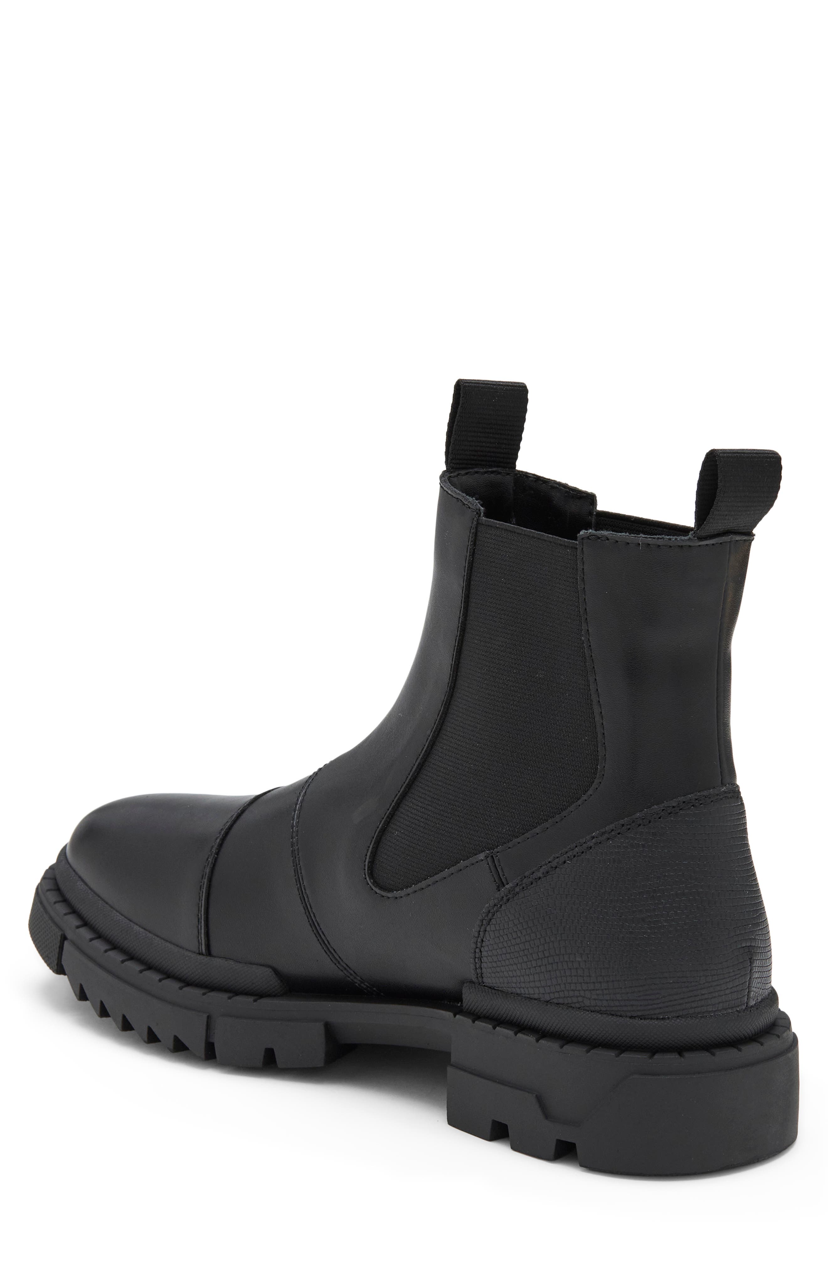 Landry Lugged Chelsea Boot, Main, color, BLACK