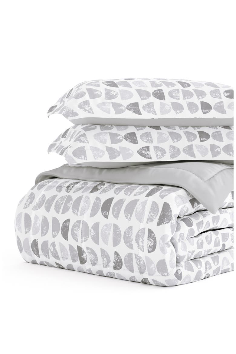 Premium Down Alternative Reversible Comforter Set, Alternate, color, LIGHT GRAY