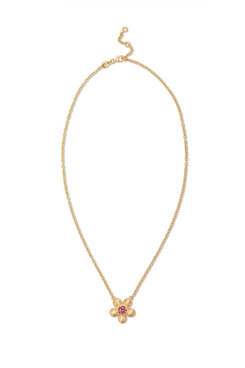 Flore Necklace Pink Tourmaline, Alternate, color, Gold/Pink Tourmaline