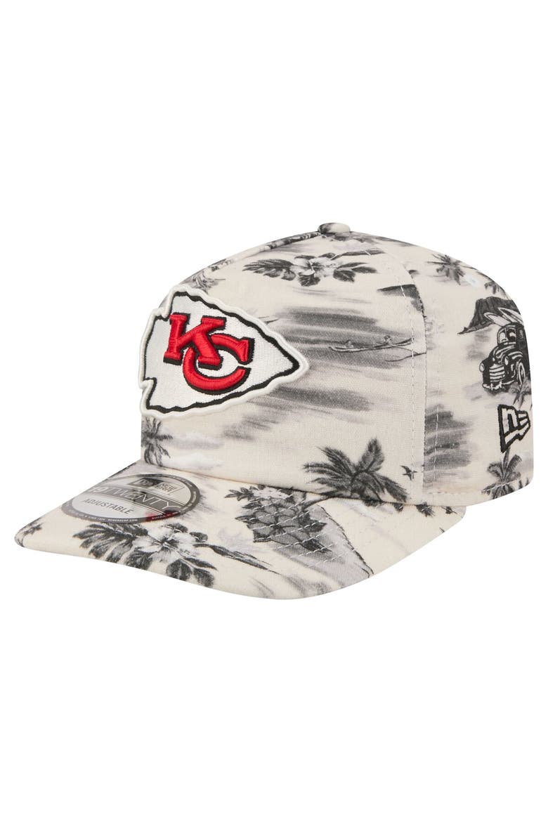 Men's New Era White Kansas City Chiefs Tropics 19TWENTY Adjustable Hat, Main, color, White