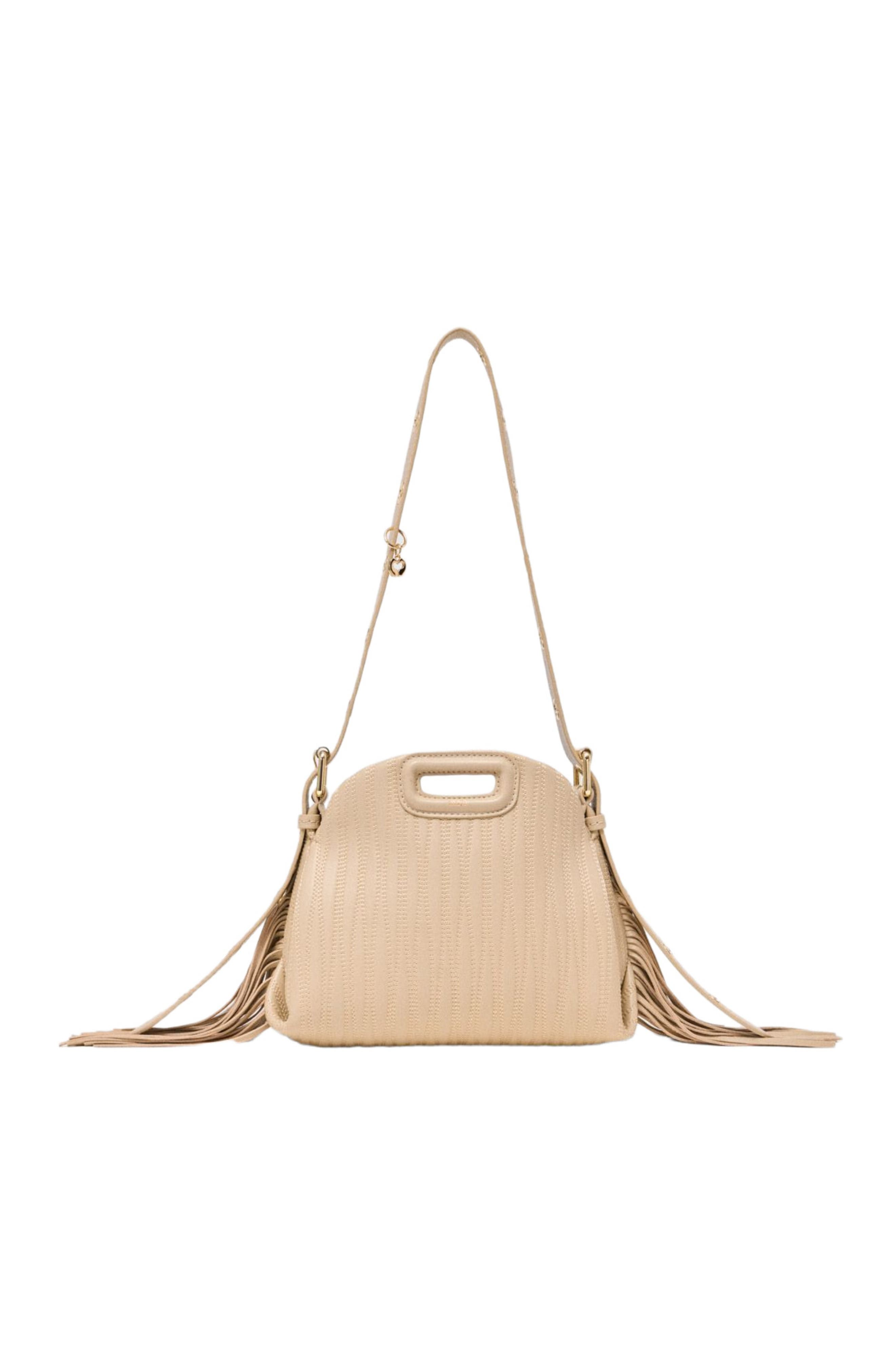 Stitched leather mini Miss M bag, Main, color, Cream