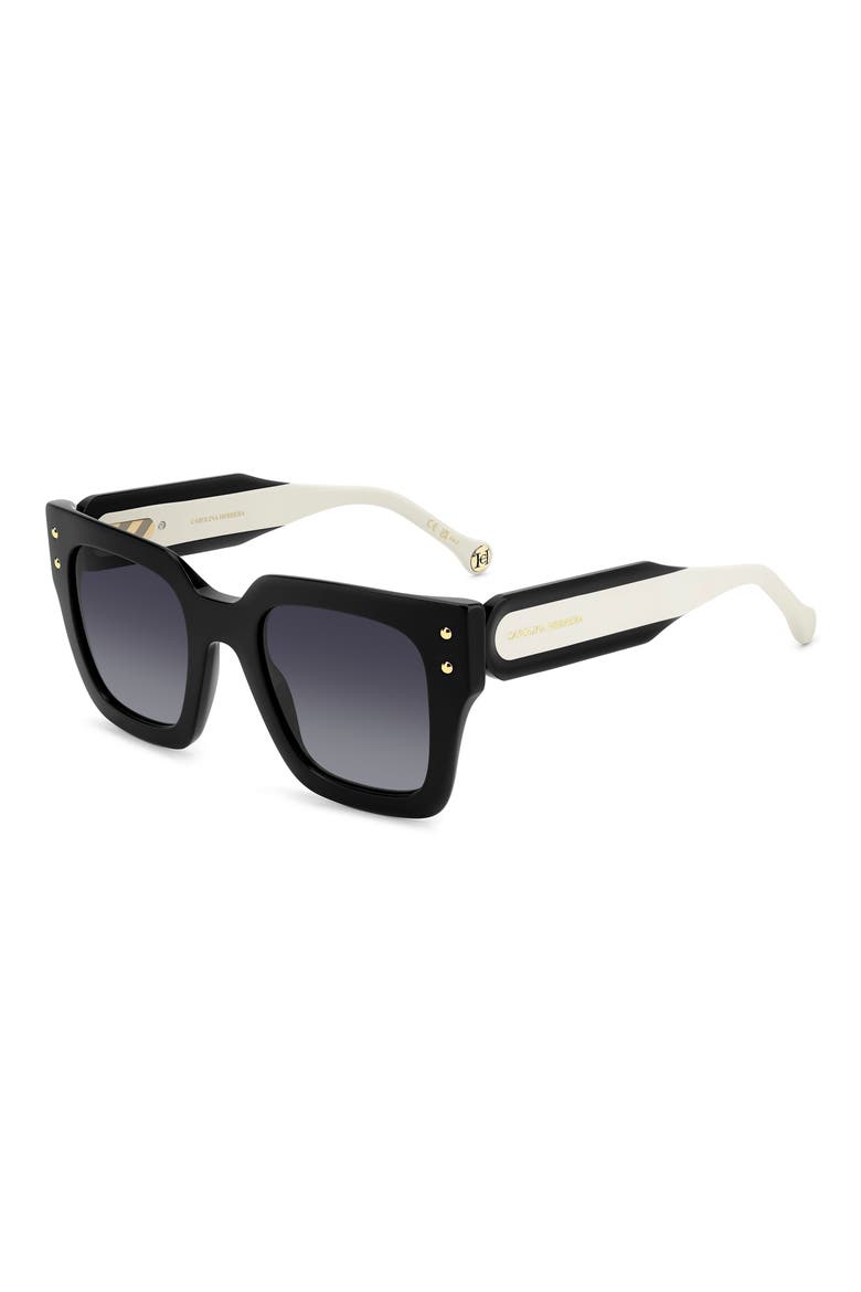 51mm Gradient Square Sunglasses, Alternate, color, BLACK/ DARK GREY SF