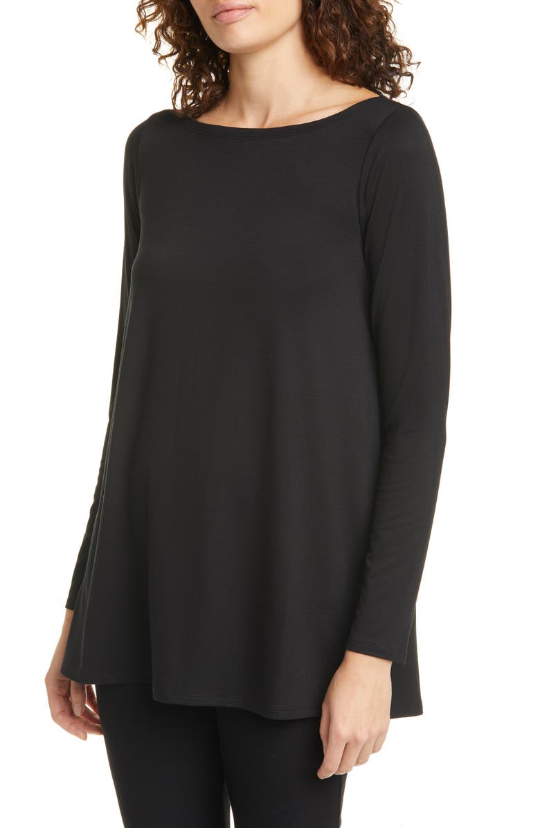 Eileen Fisher Bateau Neck Tunic, Main, color,