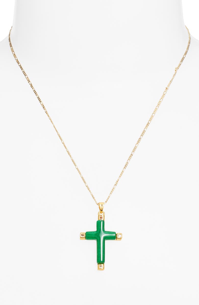 Child of Wild Donatello Jade Cross Necklace, Alternate, color, 