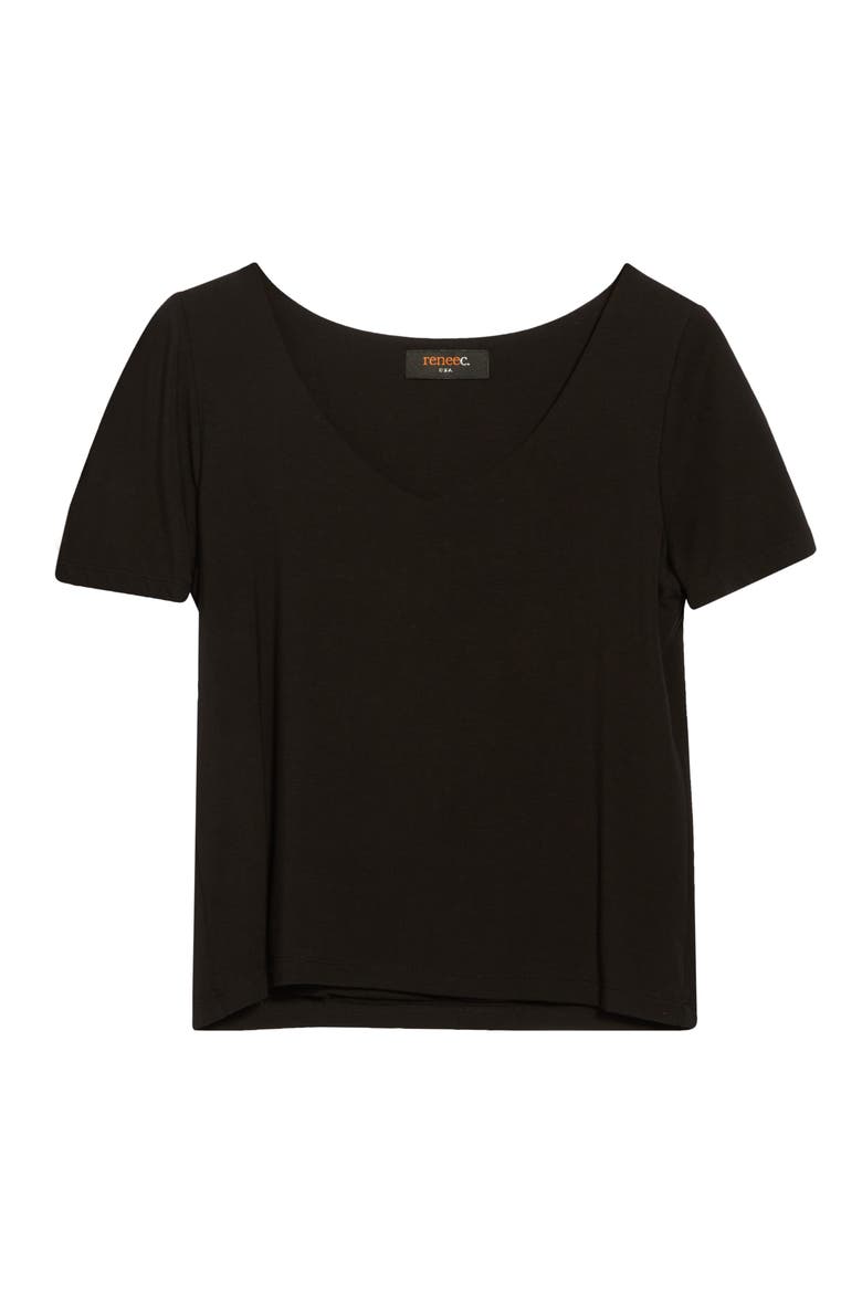 Scoop Neck Knit Top, Alternate, color, BLACK