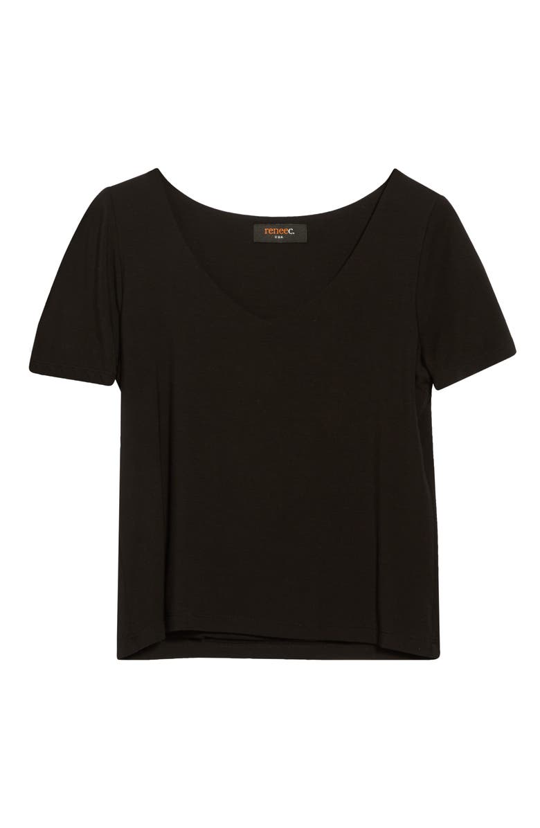 Renee C Scoop Neck Knit Top, Alternate, color, Black