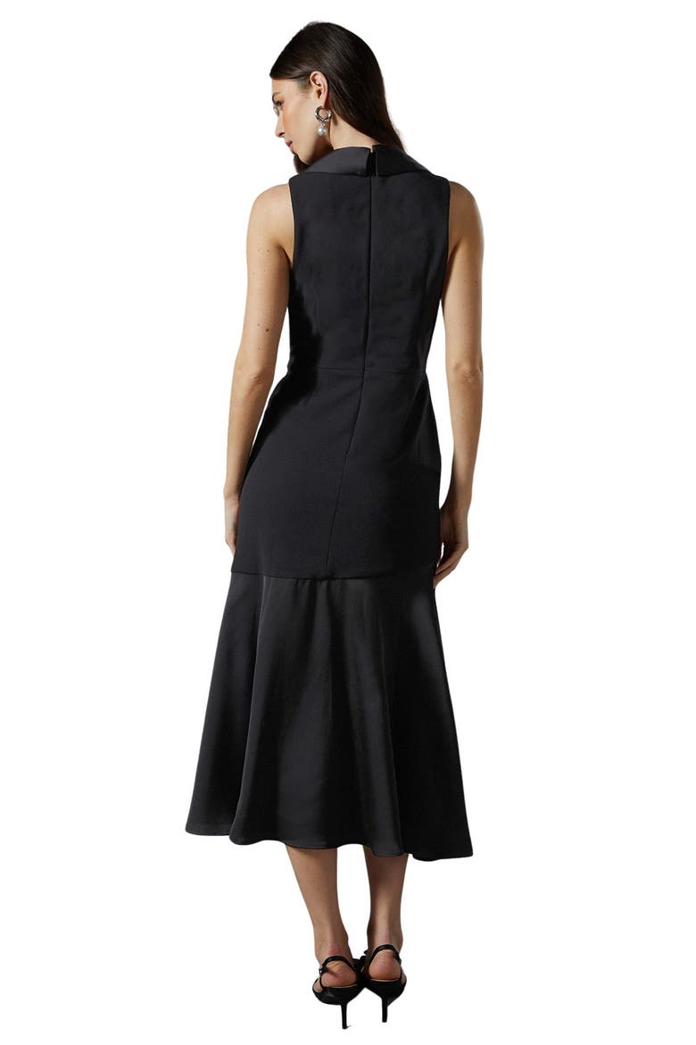 Tux Sleeveless Midi Dress, Alternate, color, Black