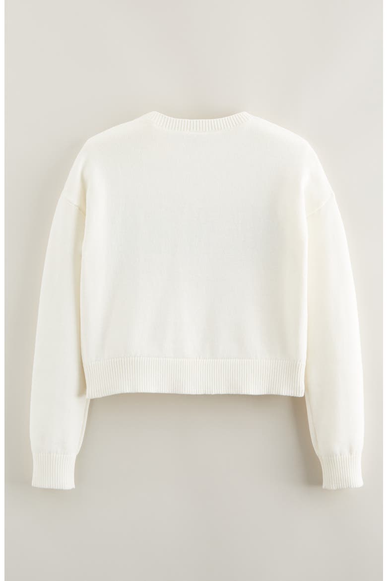 Kids' Intarsia Crewneck Sweater, Alternate, color, IVORY EGRET NEW YORK