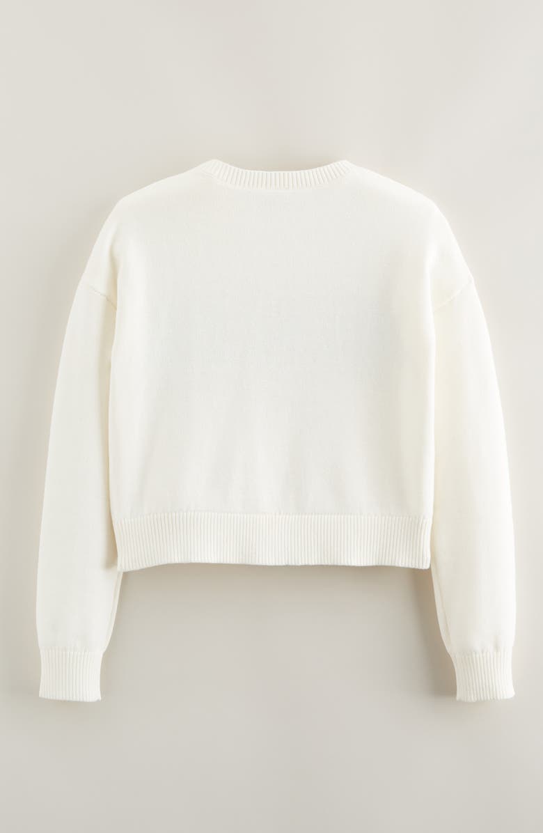 Nordstrom Kids' Intarsia Crewneck Sweater, Alternate, color, Ivory Egret New York