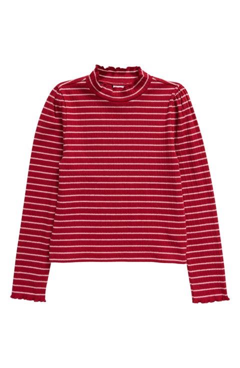 Kids' Metallic Mock Neck Top (Toddler, Little Kid & Big Kid)