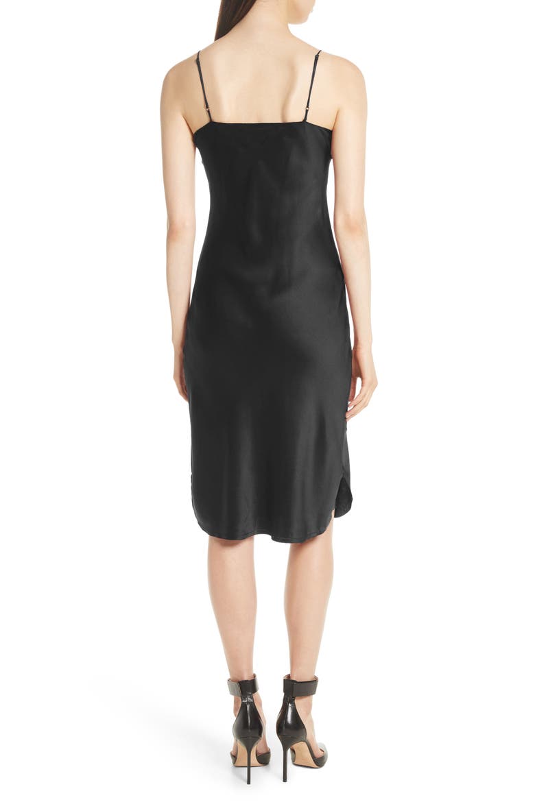 Silk Slipdress, Alternate, color, BLACK