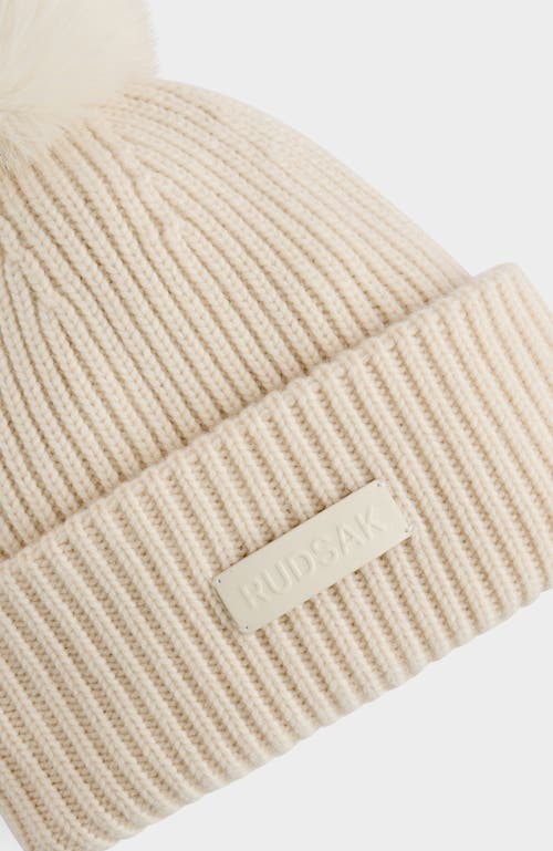 Rudsak Dara Knit Pom Pom Hat In White
