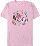 Mickey & Friends Men's Mickey & Friends Minnie And Figaro Spring Flower Graphic T-Shirt