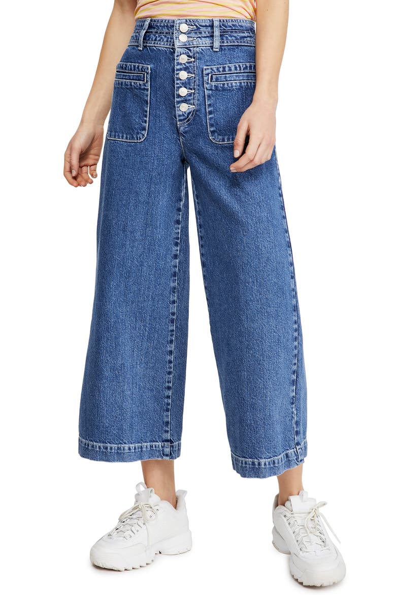 Colette Wide Leg Jeans, Main, color, INDIGO BLUE