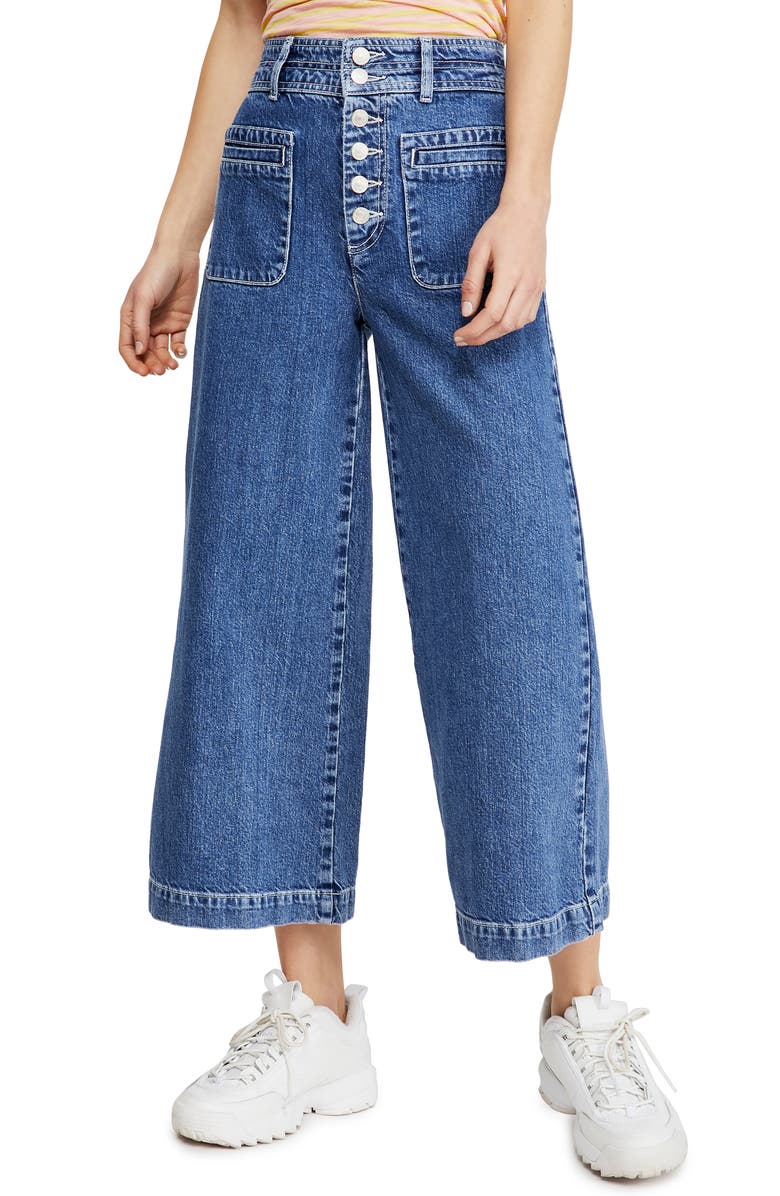 Free People Colette Wide Leg Jeans, Main, color, 