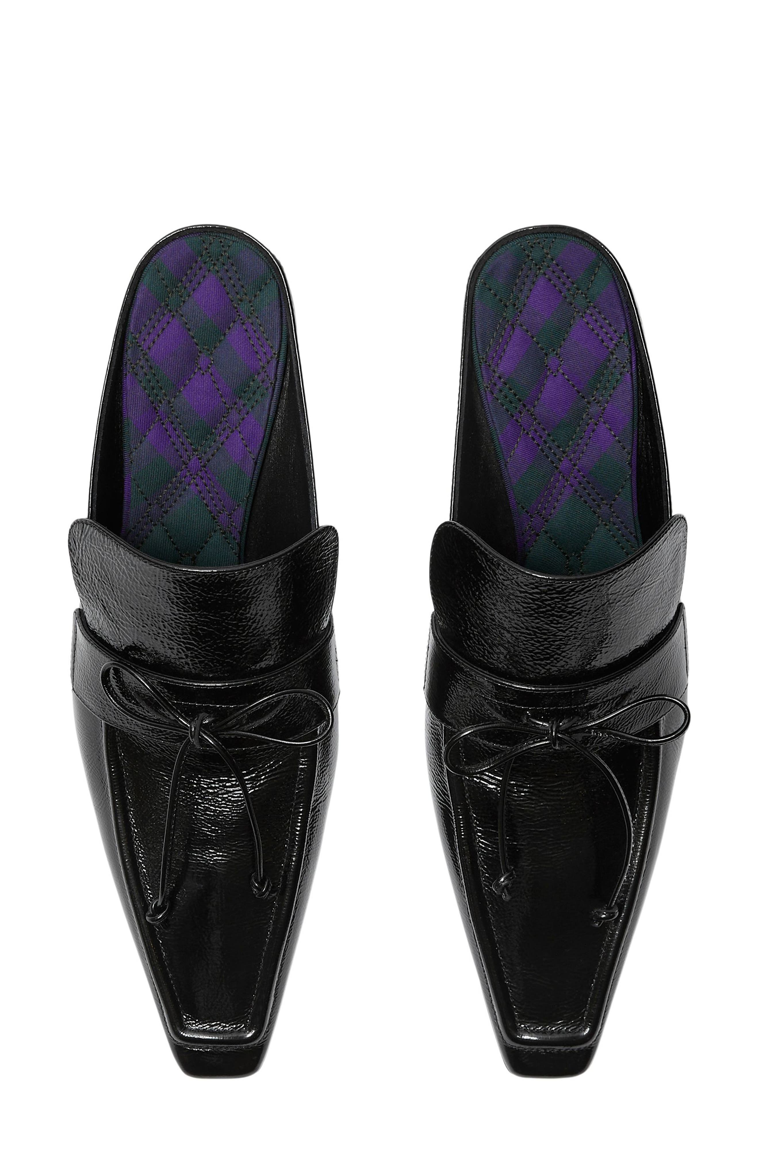 Burberry Sovereign Square Toe Kitten Heel Mule, Alternate, color, 