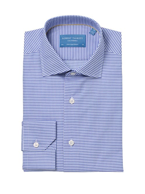 Robert Talbott Reynolds Contemporary Check Twill Shirt In Blue