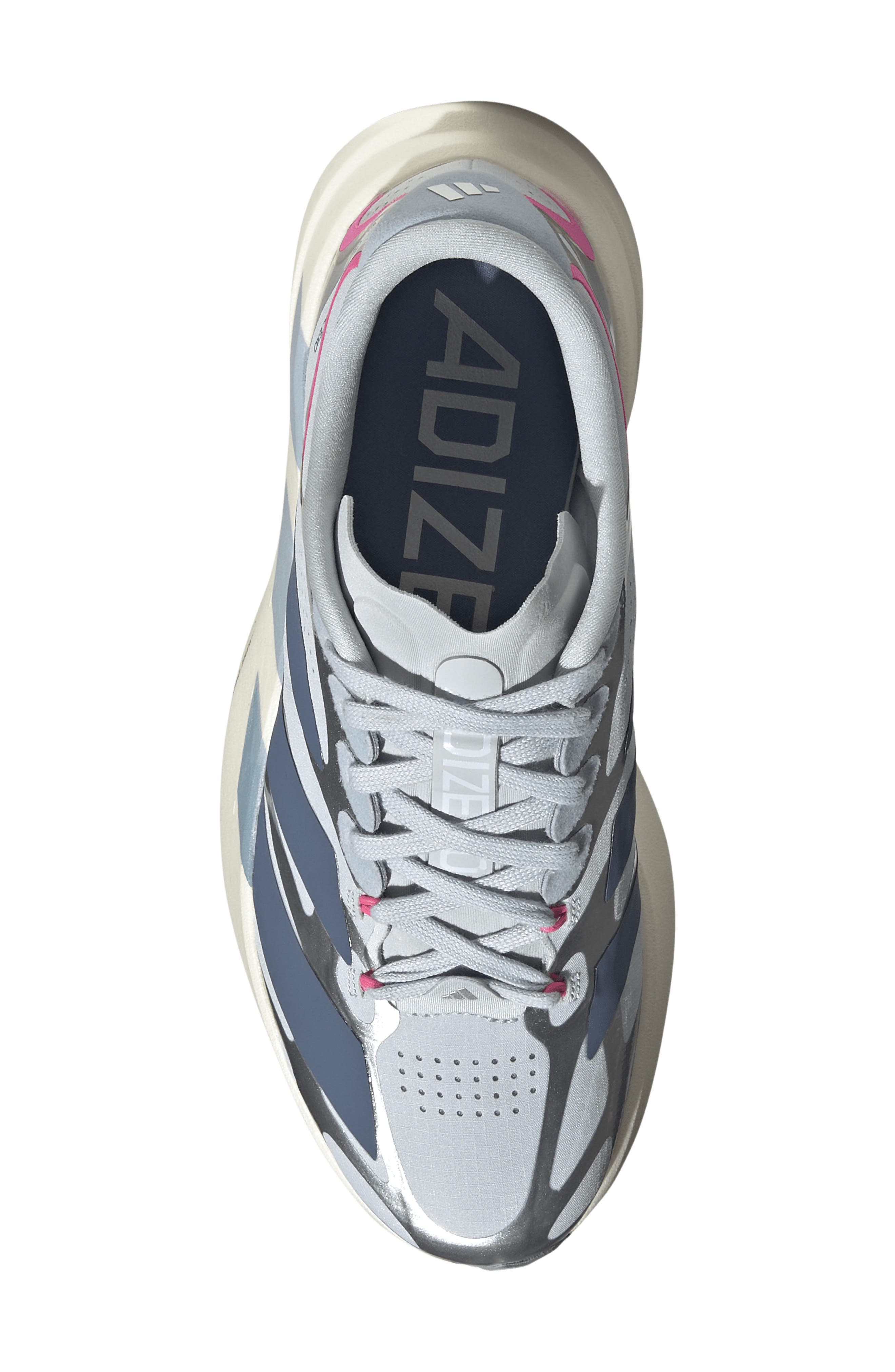 Adizero Evo SL Running Shoe, Alternate, color, HALO BLUE/INK/SILVER