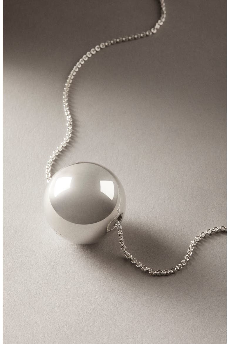 Sphere Necklace Silver, Alternate, color, Silver