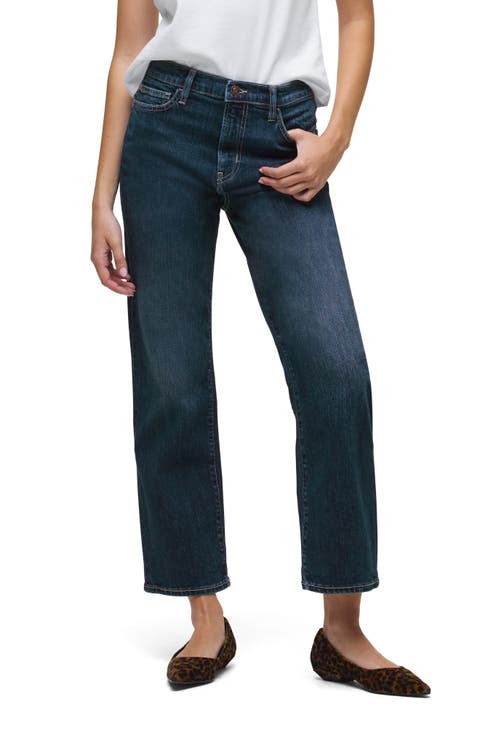 Noa High Waist Ankle Straight Leg Jeans (Bianca)