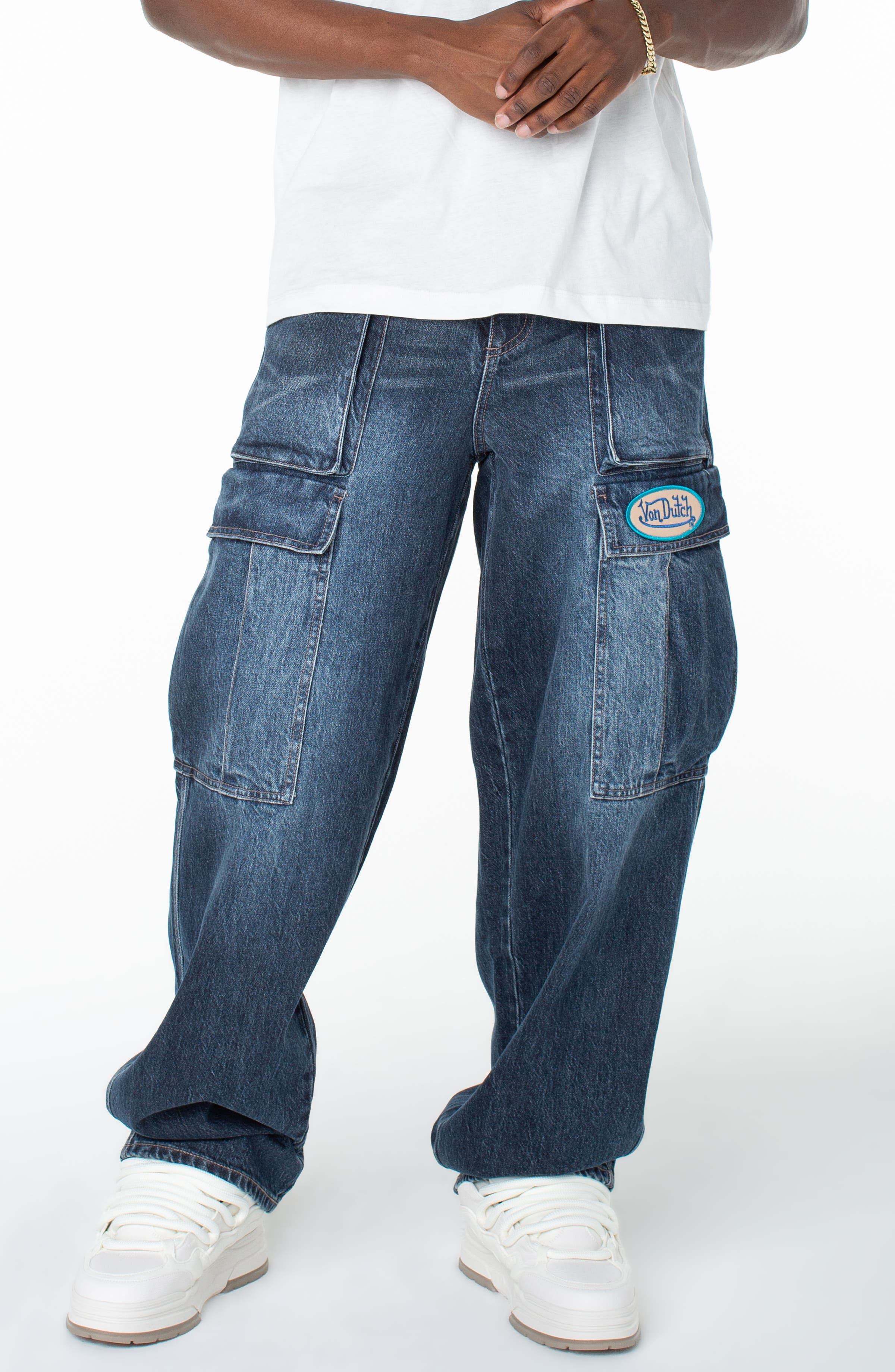 Von Dutch Outlaws Cargo Utility Baggy Jeans | Nordstrom