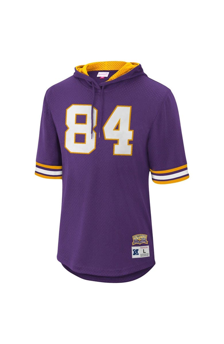Mitchell & Ness Men's Mitchell & Ness Randy Moss Purple Minnesota Vikings Retired Player Mesh Name & Number Hoodie T-Shirt, Alternate, color,