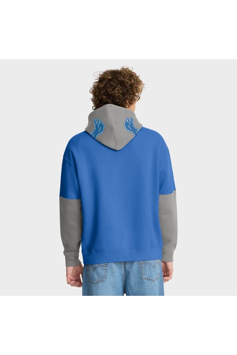 Men's Fanatics Blue Detroit Lions Helmet Pullover Hoodie, Alternate, color, Blue
