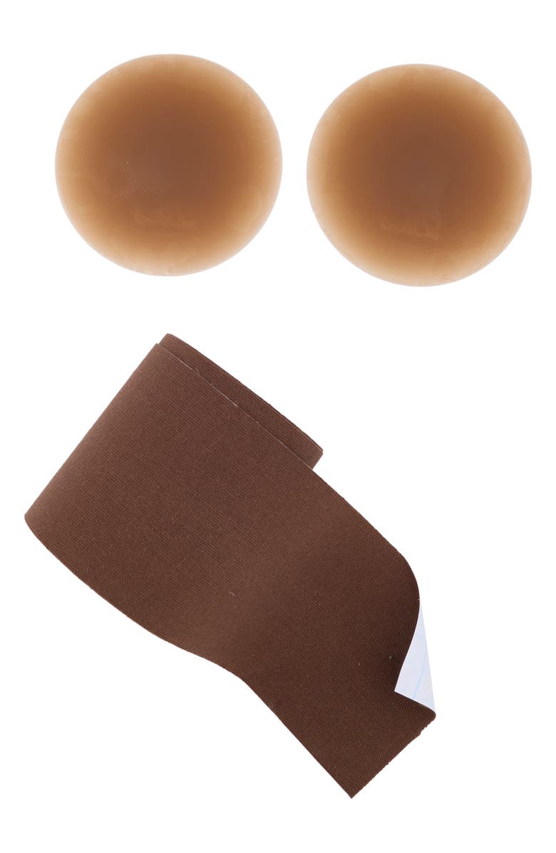 Bloo Shape Tape Rounds Waterproof Silicone Nipple Covers & Body Sculpt Tape Kit, Main, color, Dark