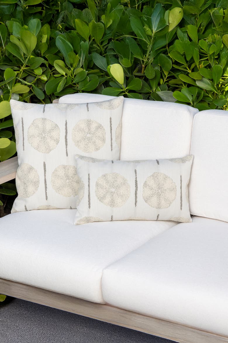 Solstice Jacquard Indoor & Outdoor Woven Accent Pillow, Alternate, color, Sand