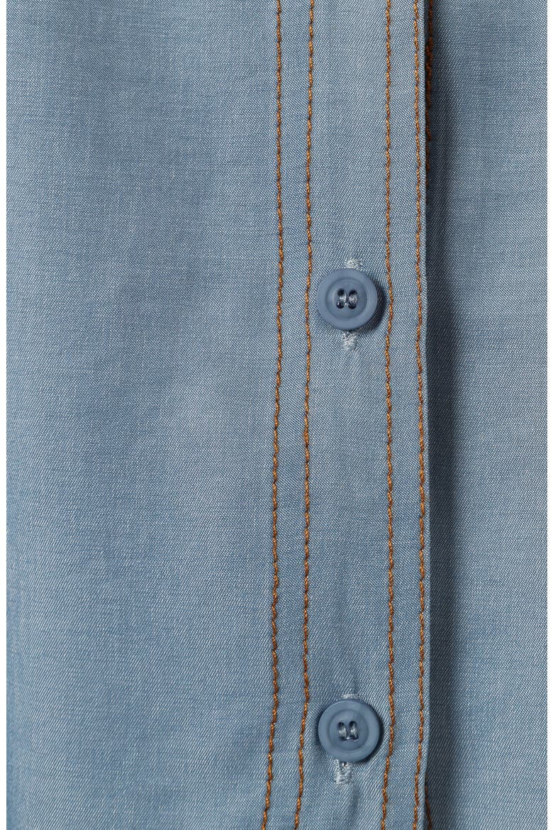Lyna Button-Up Shirt, Alternate, color, BLUE