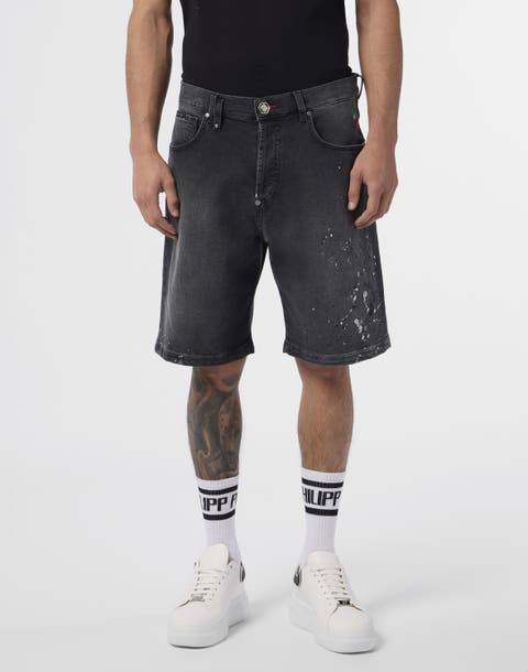 Denim Shorts Paint Men