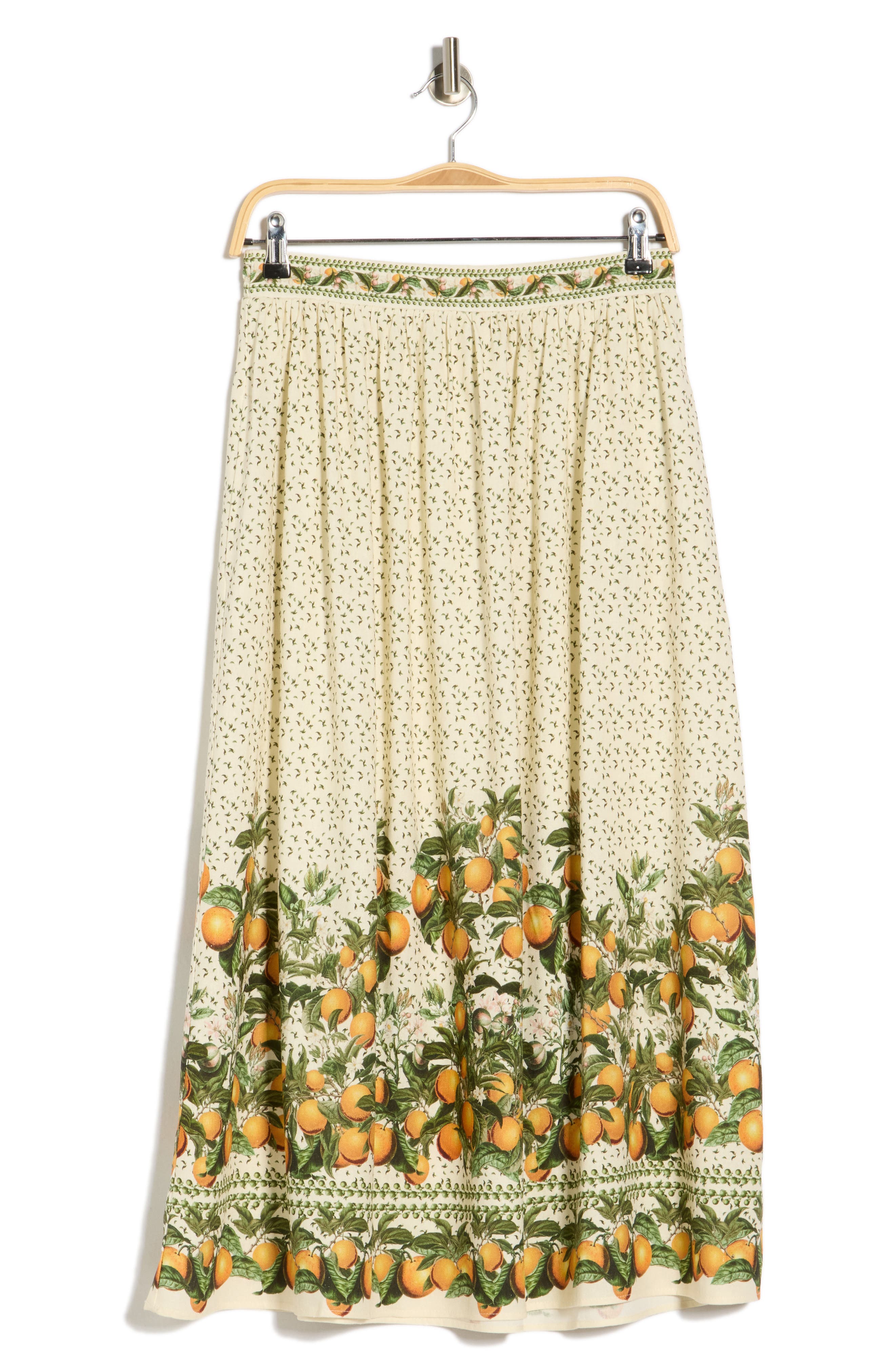 Max Studio Border Print Maxi Skirt