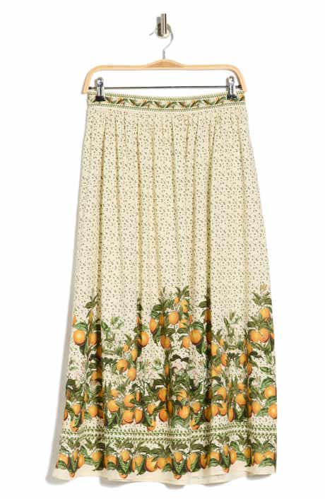 MAX STUDIO Border Print Maxi Skirt