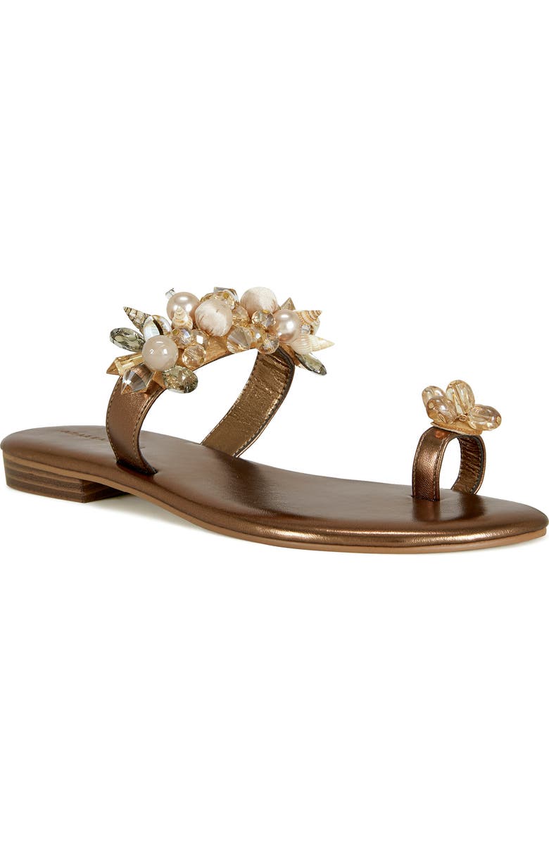 AZALEA WANG Crocus Slide Sandal, Main, color, Brown