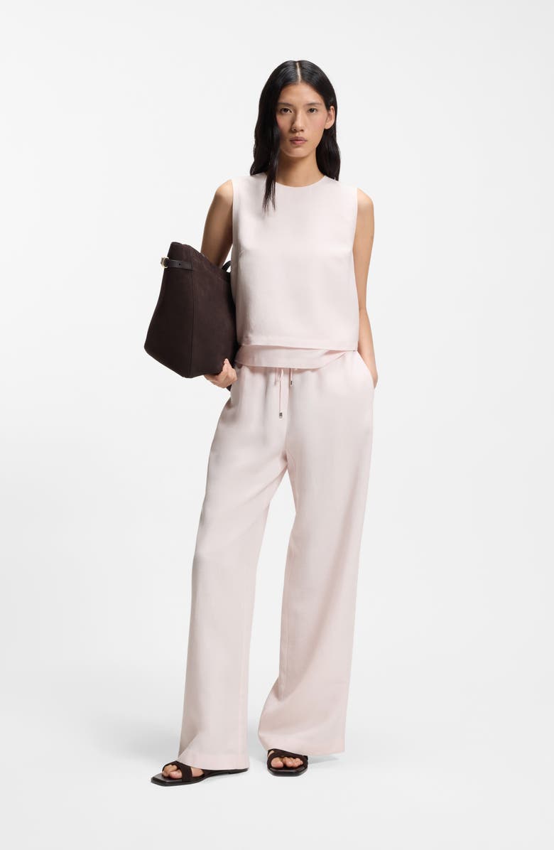 BOSS Tavati Wide Leg Pants, Alternate, color, Ocean Rose