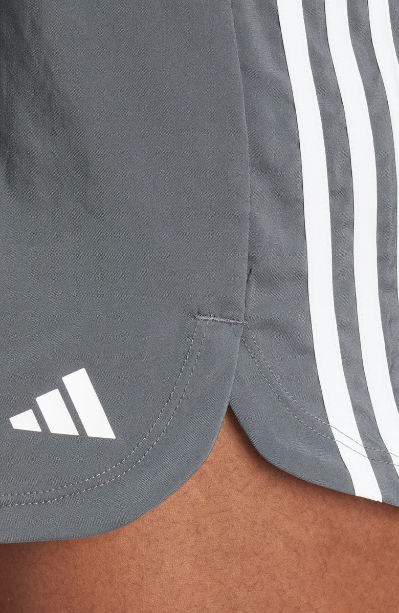 adidas Pacer High Waist Recycled Polyester Shorts, Alternate, color,