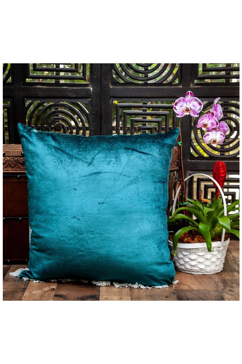 Bento Square Transitional Throw Pillow, Alternate, color, TEAL