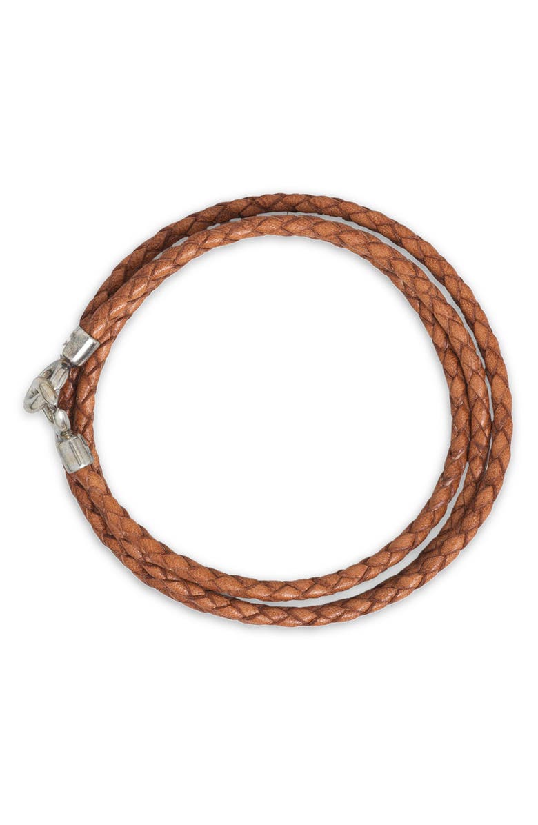 Degs & Sal Braided Wrap Bracelet, Alternate, color, Saddle