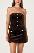 ASTR the Label Raphaelle Strapless Velvet Top