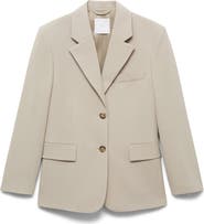 MANGO Structured Straight Fit Blazer