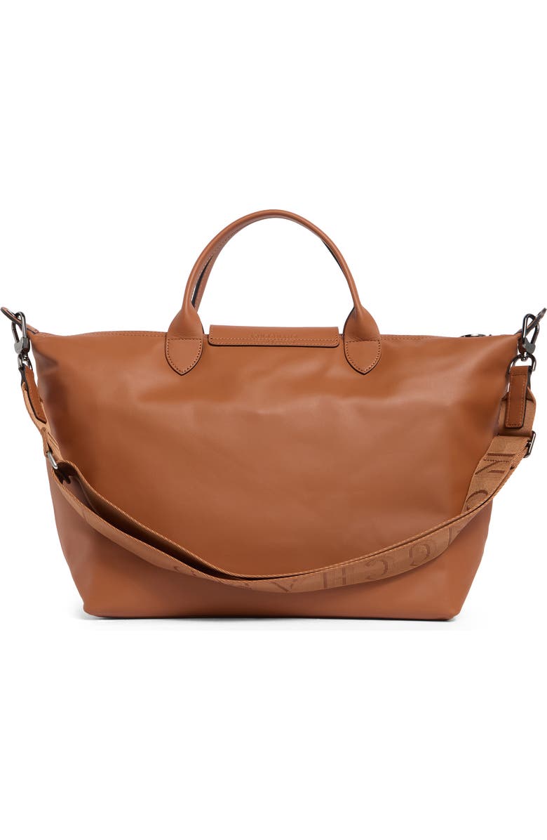 Longchamp Le Pliage Extra Large Leather Tote Bag, Alternate, color, Cognac