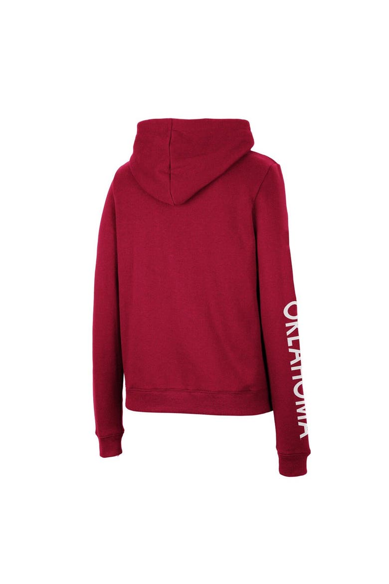 Women's Colosseum Crimson Oklahoma Sooners 3-Hit Pullover Sweatshirt, Alternate, color, Crimson