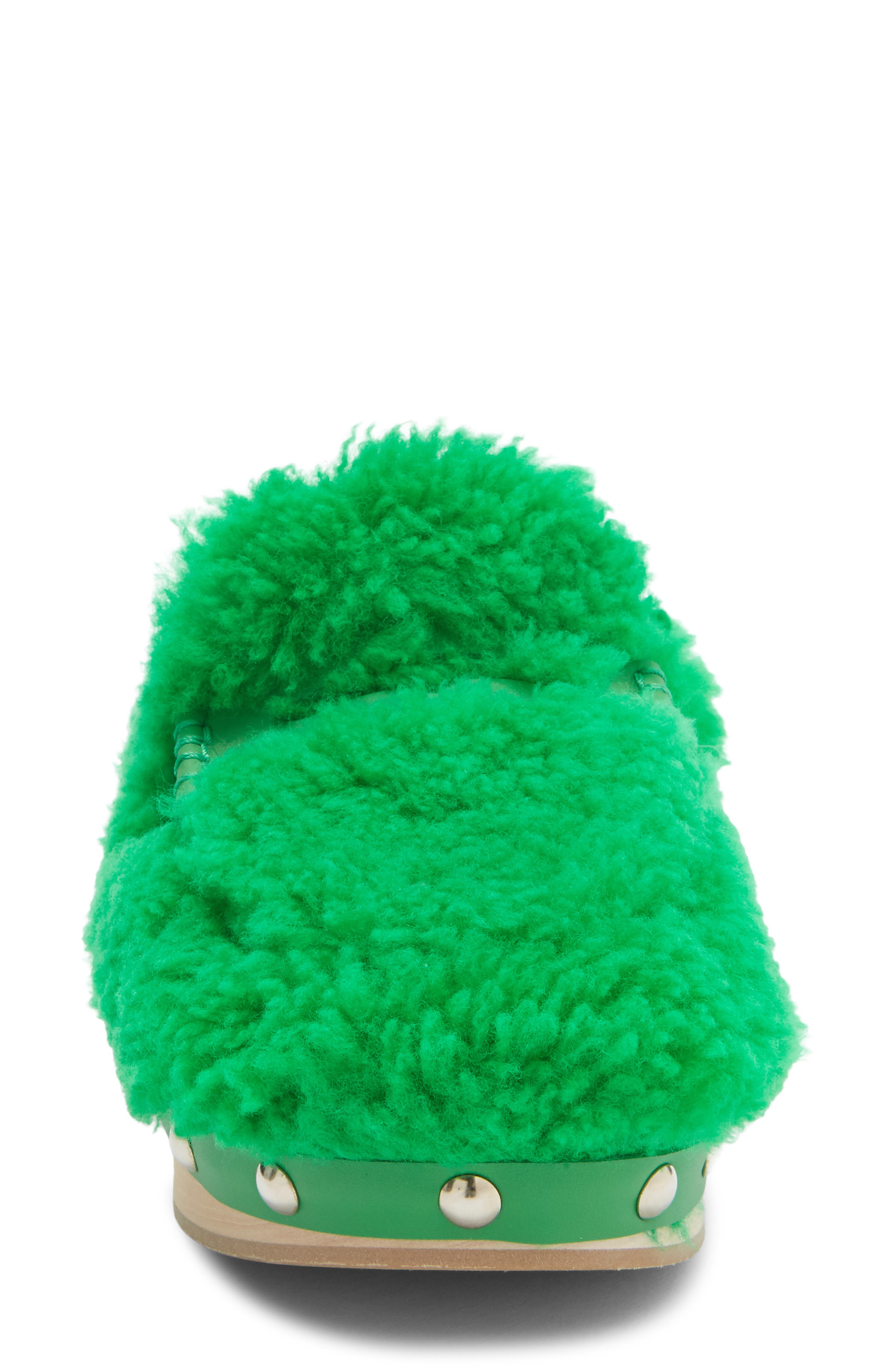 Longchamp Fleece Clog, Alternate, color, Lawn