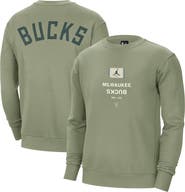 Jordan Brand Men's Jordan Brand Green Milwaukee Bucks Courtside Statement Edition Heavyweight Pullover Sweatshirt