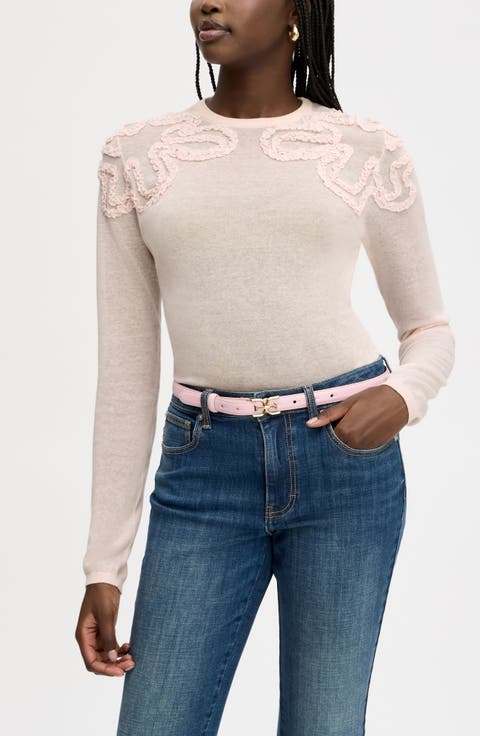 Ruffle Trim Sweater