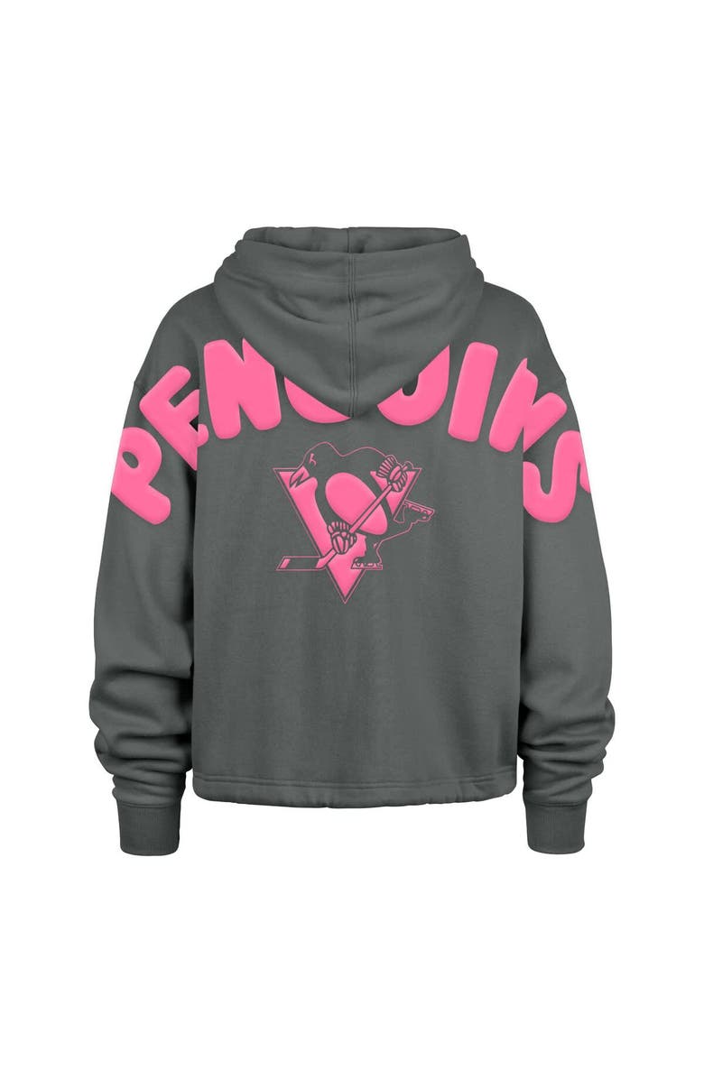 '47 Women's '47 Gray Pittsburgh Penguins Bright Side Venice Cropped Pullover Hoodie, Alternate, color, Gray