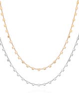 Vince Camuto Set of 2 Two-Tone Square Station Chain Necklaces