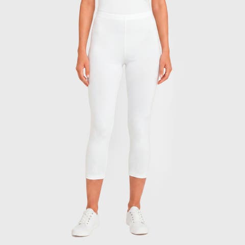 Women's Soft 100% Cotton Everyday Wear Capri Leggings