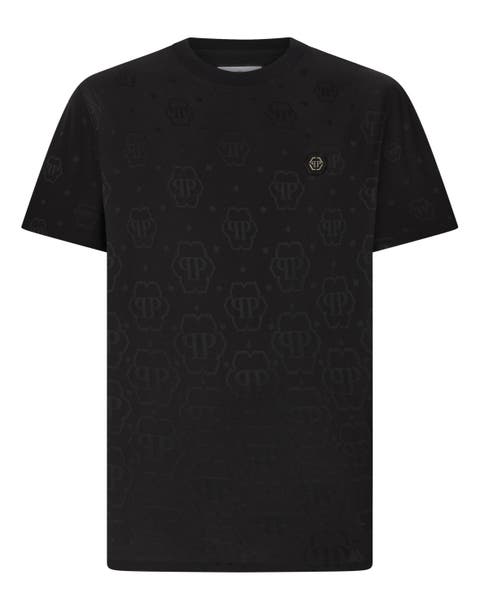 Round Neck T-Shirt Jacquard Tennis Monogram Men