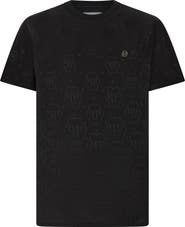PHILIPP PLEIN Round Neck T-Shirt Jacquard Tennis Monogram Men